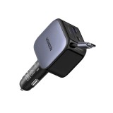 Incarcator auto rapid cu cablu retractabil UGREEN 90W Fast Car Charger EC603 USB-C/A