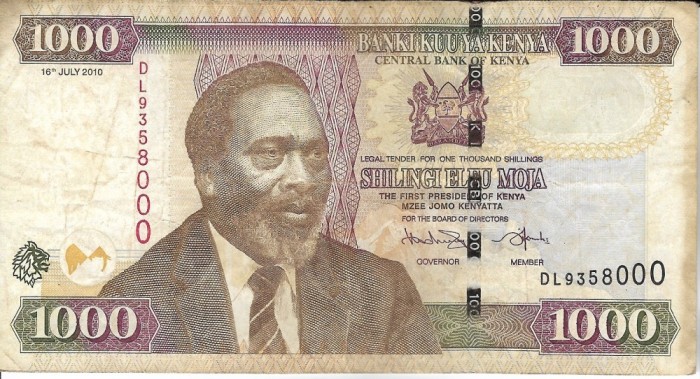 Bancnota 1000 shilingi 2010 - Kenya