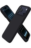 Compatibil cu husă iPhone 17 Pro Max 6.9", subțire din silicon lichid, 3 straturi, acoperire completă, gel moale din cauciuc, huse pentru telefon 17 P