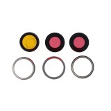Geam Camera Spate cu Rama Apple iPhone 15 Pro Max Alb, Bulk