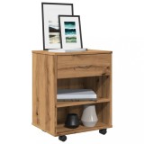 Cumpara ieftin Dulap cu roți, stejar artizanal, 46x36x59 cm, lemn prelucrat
