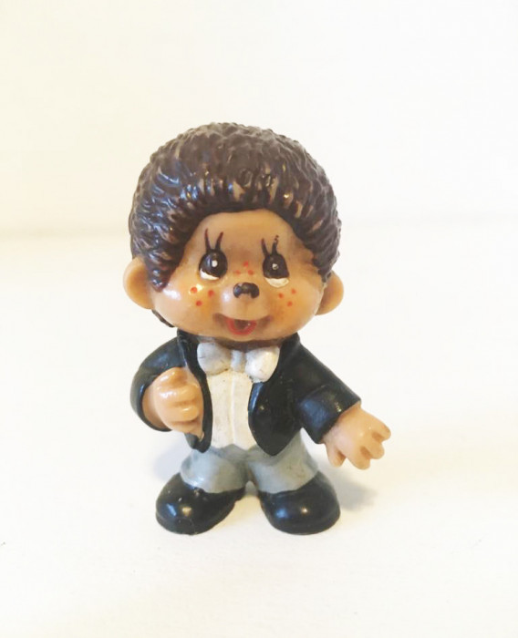 * Figurina vintage Bully Monchhichi mire, West Germany, 5 cm, anii 80