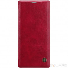 Huse de telefoane Nillkin, Samsung Galaxy Note 10+, Qin Leather Case, Red foto