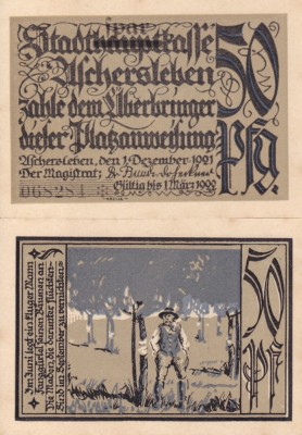 GERMANIA 50 pfennig 1921 notgeld AUNC/UNC!!! foto