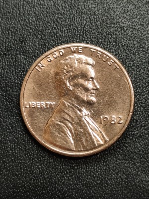 B 11 Moneda 1 Cent SUA 1982 foto