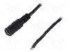 Cablu alimentare DC, cabluri, DC 5,5/2,1 soclu, negru, 1,46m, ESPE - KAB-1.5MGN2.1