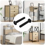 vidaXL Șurub 2 pcs Argintiu 5 x 30 mm Fier 864583