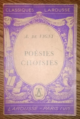 A. de Vigny - Poesies choisies [1935] foto