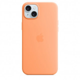 Husa de protectie Silicone Case with MagSafe pentru iPhone 15 Plus, Orange Sorbet, Apple