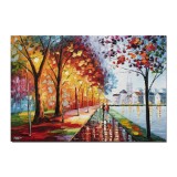 Tablou 3D pictat manual, Armonie in doi, 100x70cm ulei pe panza in cutit, Magnific