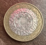 C50 - Moneda foarte veche - Anglia - 2 lire sterline - 2010