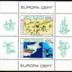 CIPRU - TURC 1983, EUROPA CEPT, bloc neuzat, MNH