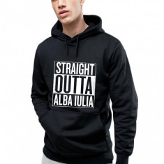 Hanorac Barbati Negru - Straight Outta Alba Iulia - 2XL