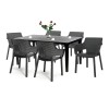 Set mobilier de grădină Fueva 6+1, grafit, Curver