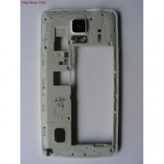 Carcasa Mijloc cu geam camera / blitz , Samsung N910 Galaxy Note 4 Alb Original foto