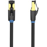 Patch Cord S/FTP Vention, Cat. 8, 0.5m, round cable, conductor cupru, viteza max transfer 40 Gbps, invelis PVC, negru, &quot;IKABD&quot; (timbru verde 0.18 lei)