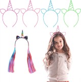Set de 5 bentite unicorn pentru fetite Tarome, plastic, multicolor, 17 x 57 cm / 15,5 x 22 cm