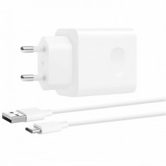 Incarcator Retea cu cablu USB Tip-C Huawei Y7a, CP404B, SuperCharge, 1 X USB, 22.5W, Alb