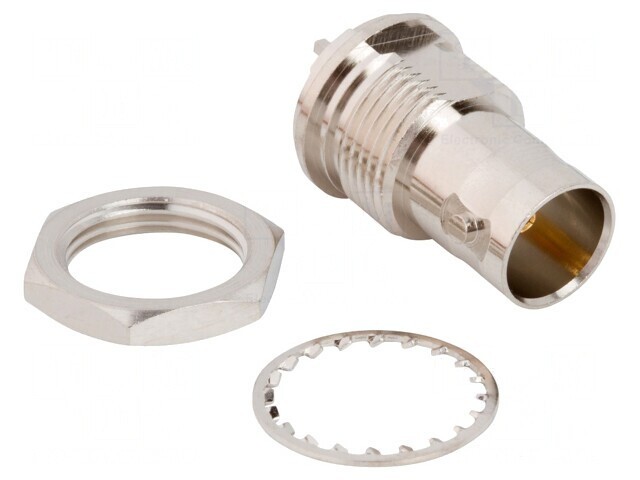 Soclu BNC Mamă 75&Omega; THT PTFE