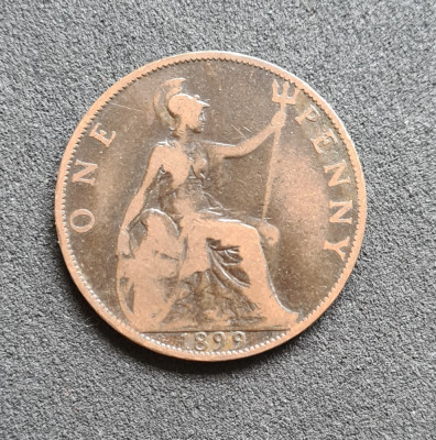 Marea Britanie One penny 1899 foto