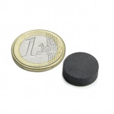 Magnet ferita disc Ø15&#215;5 mm, putere 550 g, Y35