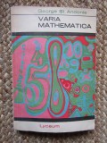 George Șt. Andonie - Varia mathematica