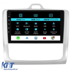 Navigatie Dedicata Ford Focus (2004-2012), 9Inch, 6Gb Ram, 128Gb Stocare, Carplay Performance AutoTuning