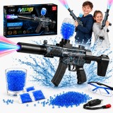 Cumpara ieftin Pusca Jucarie Mp7 cu Bile de Gel, 68 cm, Model Albastru, Automat si Manual, Acumulator Reincarcabil 7.4V, Incarcare USB, Lumini Colorate in Amortizor,