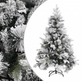 VidaXL Brad de Crăciun cu zăpadă &amp; conuri, 150 cm, PVC&amp;PE
