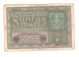 Bancnota Germania 50 mark/marci 24 iunie 1919, Reihe 3, circulata, uzata