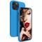 Husa Samsung A72, silicon,cu interior de catifea, Blue