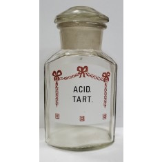 Flacon din sticla pentru farmacie, ACID. TART.