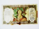 Rară! Noumea(Noua Caledonie) 100 Francs 1963,bancnota din imagini la cel mai mic preț