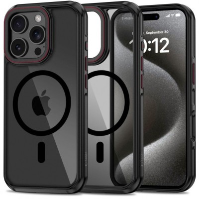 Husa MagSafe pentru Apple iPhone 16 Pro, Tech-Protect, Maghybrid, Neagra foto
