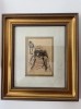 Stefan Popescu - Tus pe Hartie, Inramat, 14x9.5cm, Pictor Roman Semnat