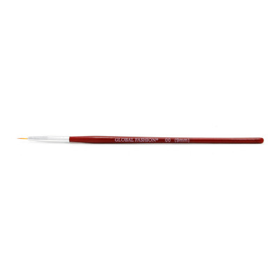 Pensula profesionala cu varf subtire, par artificial, pentru pictura pe unghii, lungime 9mm, 00 foto