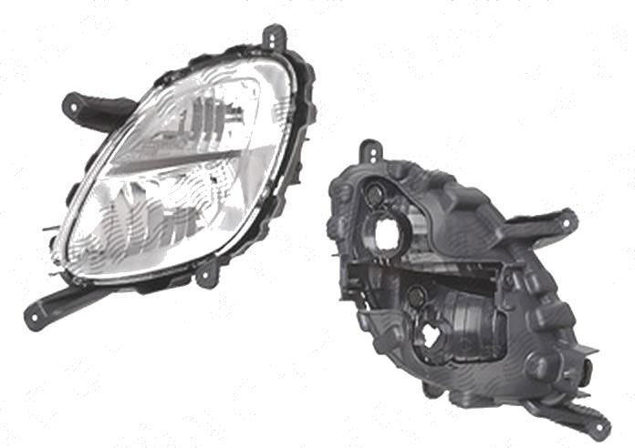 Proiector ceata Kia Picanto (Ta), 06.2011-12.2014, fata, Stanga, 5 usi, cu daytime running light; H27W/2 (GE881)+P21W, DEPO