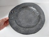 Farfurie ceramica mare / fructiera / center piece, artist made - Studio Art, 33cm diametru x 4.5cm inaltime