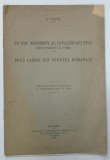 UN NOU MONUMENT AL CAVALERULUI TRAC , DECOPERIT LA TOMI , DOUA CAMEE DIN JUDETUL ROMANATI de D. TUDOR , 1935