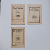 Lot 3 Piese teatru satesc: Ioan Pela, S'a 'ntunecat luna / Cula la'ntrebare, Norocul lui Avrum Eissenberg, Timisoara, Tipografia Victoria, interbelic