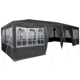 VidaXL Cort de petrecere cu 12 pereți laterali Antracit 8x4 m PE