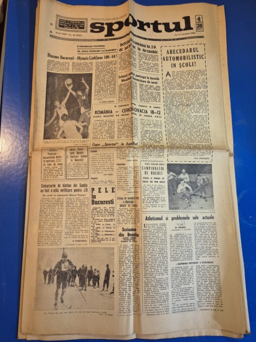 ziarul sportul 11 ianuarie 1968 - abecedarul automobilistic in scoli