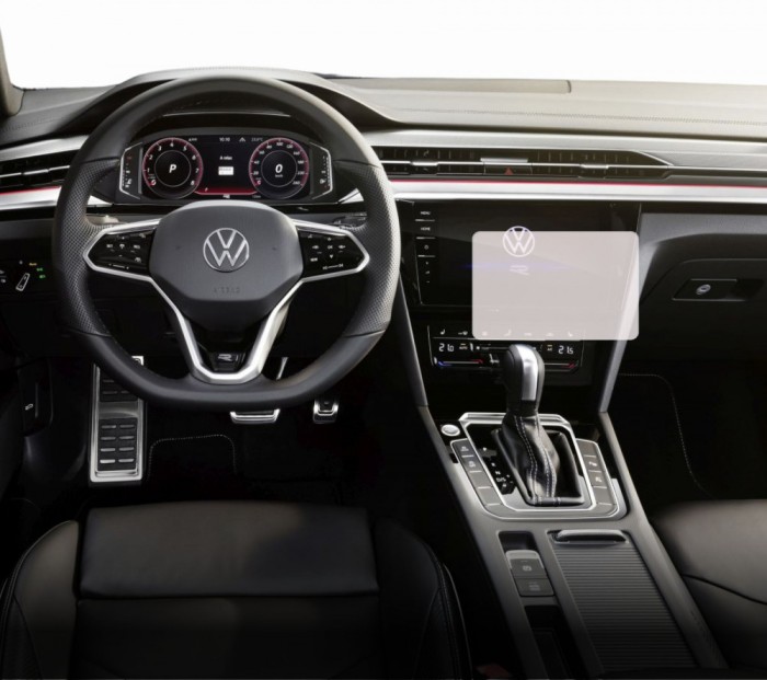 Folie Protectie Navigatie Volkswagen Arteon 2017-2020, Duragon, protectie Display Navigatie, silicon Transparent, Anti-zgarieturi, kit instalare