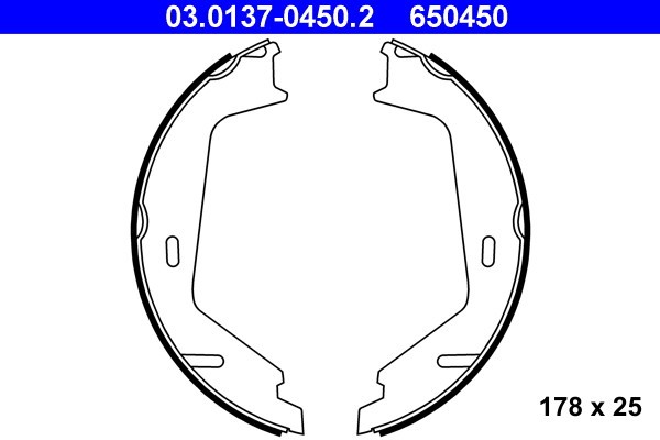 ATE 03.0137-0450.2 Set saboti frana, frana de mana
