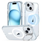 Cumpara ieftin Husa pentru iPhone 15 Plus, ESR Classic Hybrid HaloLock Kickstand, Clear Blue