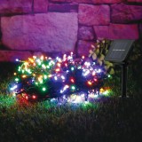 Ghirlanda luminoasa cu panou solar Hoff, exterior, 300 LED-uri multicolore, 29.9 m, controler
