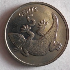 Kiribati - moneda de colectie exotica - 5 cents 1979 AUNC - greu de gasit, superba !