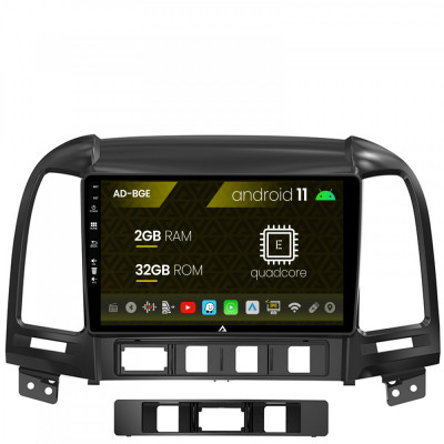 Navigatie Hyundai Santa Fe (2006-2012), Android 11, E-Quadcore 2GB RAM + 32GB ROM, 9 Inch - AD-BGE9002+AD-BGRKIT210 foto