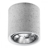 Lampă De Tavan Cullo Gri Beton 1 Bec Cilindric Industrial De Interior