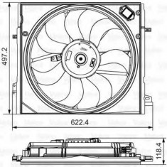 Ventilator, radiator NISSAN X-TRAIL (T32) (2013 - 2016) VALEO 698582